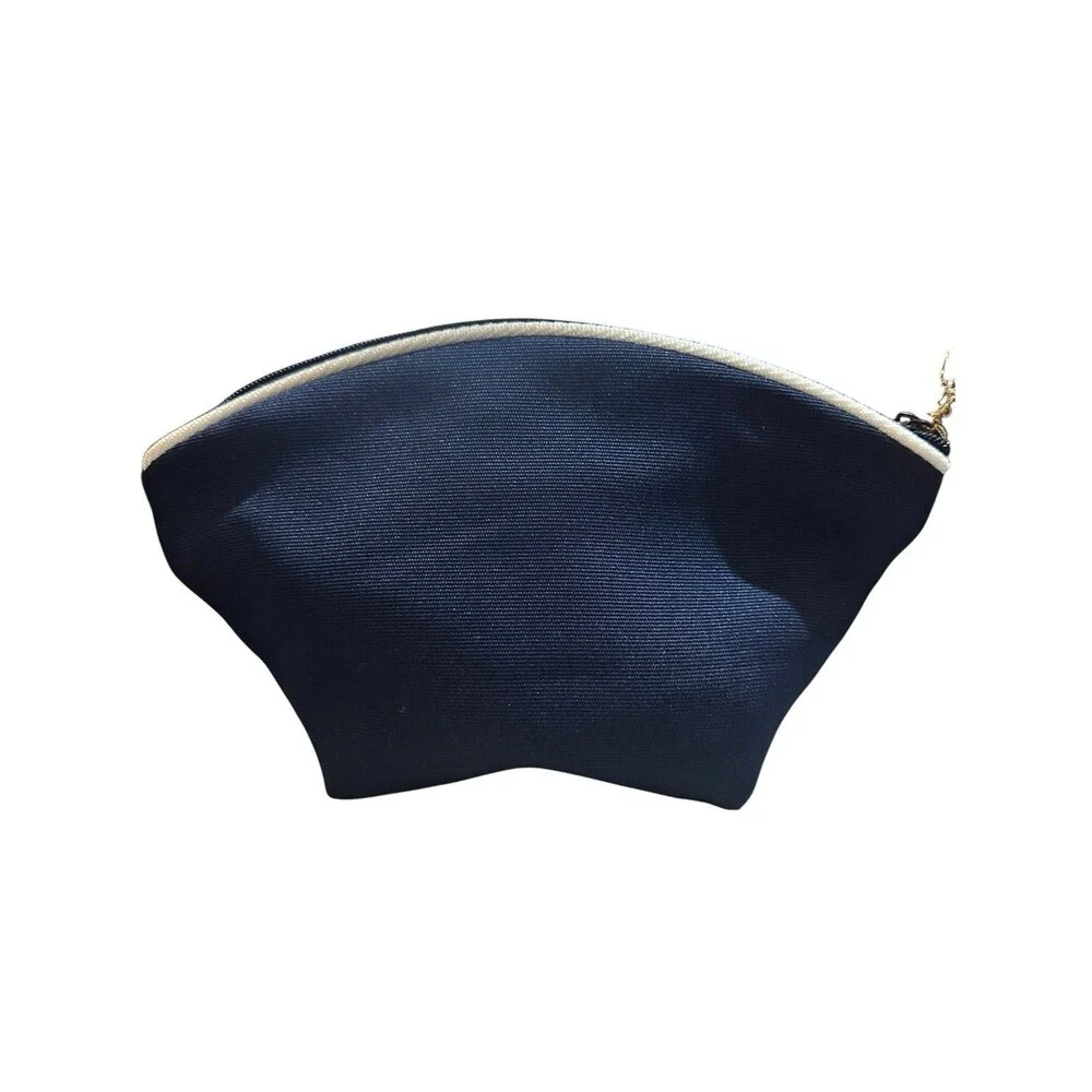 Christian Dior Vintage Novelty Navy & White  Makeup Pouch Bag NEW